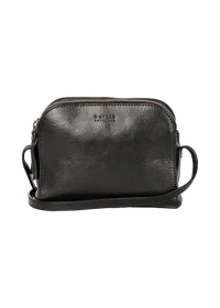 Sac à main bandoulière en cuir certifié | noir "emily leather strap black stromboli leather"