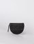 Porte monnaie en cuir certifié | noir "laura coin purse - black woven classic leather" - O My Bag