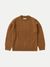 Pull maille camel en laine bio -  august rib wool oak