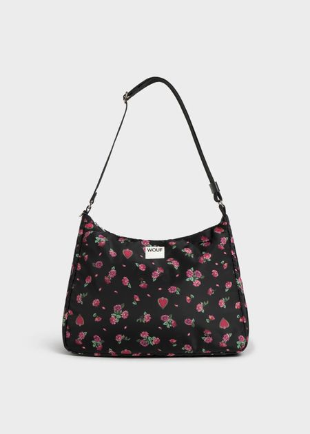 Sac épaule en matières recyclées | multicolor "bloom hobo bag - bloom" - Wouf