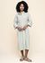 Robe chemise longue en coton bio | vert "cora - pistachio"