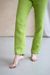 L'elegant vert pomme - pantalon slim en lin - C. Bergamia