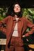 Veste en lin bio | marron "regular linen overshirt tiramisu"