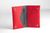 Portefeuille rouge en cuir recyclé - flat purse