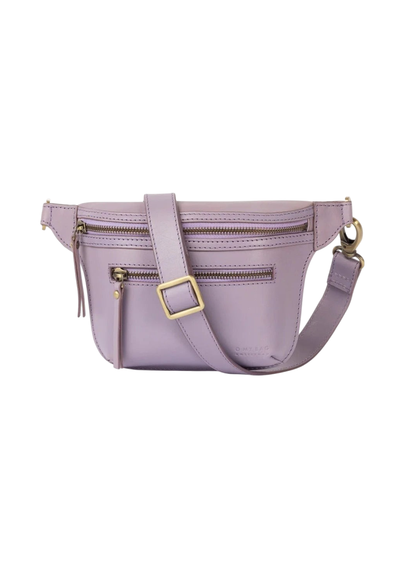 Sac banane en cuir | mauve "beck's bum bag - pale mauve leather" - O My Bag