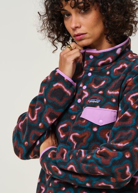 Polaire en matières recyclées | multicolore "w's lw synch snap-t p/o - stva" - Patagonia