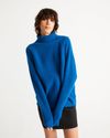 Pull col roulé bleu en laine certifiée - matilda blue - Thinking Mu