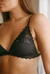 Soutien-gorge triangle en recyclé | noir "luna triangle bra black" - Nénés Paris