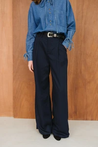 Pantalon ample en tencel | bleu foncé "navy molly pants - blue"