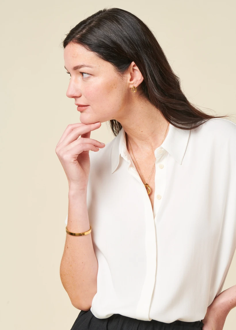 Chemisier en ecovero | blanc "larisaana off white" - Armedangels