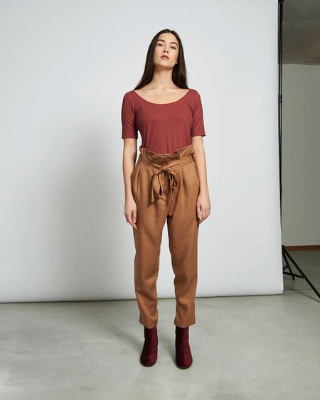 T-shirt framboise en coton bio - scoop