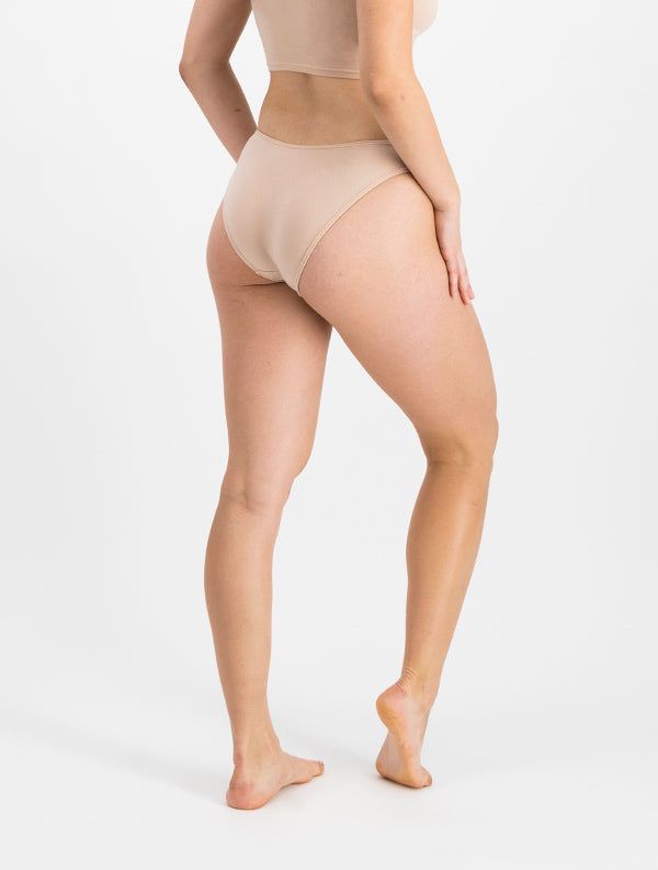 Culotte en coton bio | beige "anna nude sable" - Mina Storm