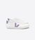 Baskets esplar logo leather extra-white lavande