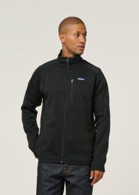 Veste polaire en matière recyclée | noir "better sweater jkt - blk"