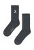 Chaussettes anthracites en coton bio et polyamide recyclé - saamu acid black