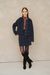 Jupe en coton bio et laine | marine "darlaa check - night sky-steel melange" - Armedangels