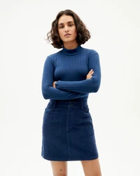 Sous-pull col montant en refibra et coton bio | marine "navy trash ellen"