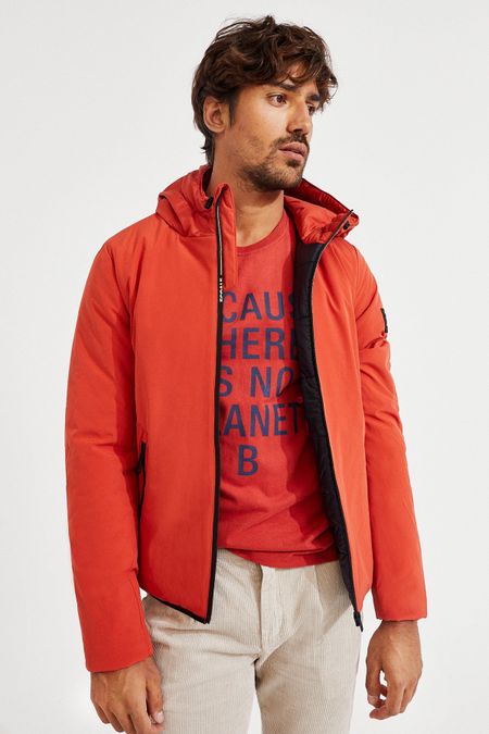 Veste imperméable orange - berna sweat tech jacket