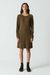 Robe pull tricotée en coton bio | kaki "rosane dress"