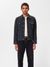 Blouson en cuir nubuck tannage végétal | marine "robby nubuck jacket navy" - Nudie Jeans