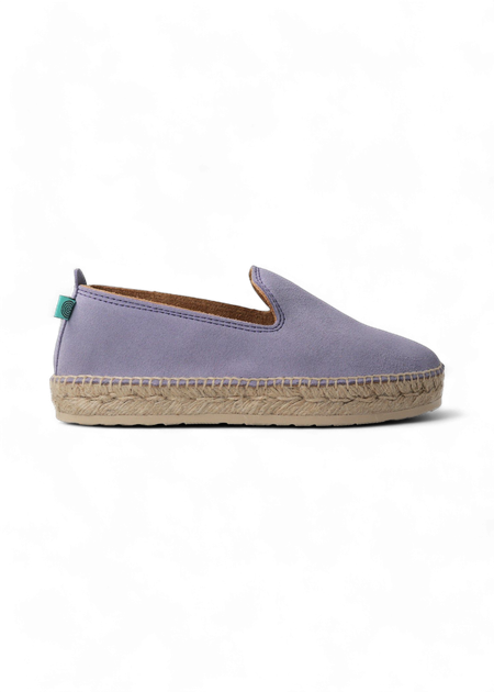 Espadrilles lilas en cuir certifié - sabina velours lavender - Genuins