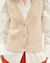 Gilet sans manches en ecovero et recyclé | beige "ginger knitted vest"