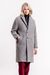 Manteau long gris en laine et coton bio - wool formal coat grey women