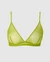 Soutien gorge triangle en matières recyclées | vert "mesh triangle bralette - matcha"