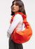 Sac bandoulière en matière recyclée | orange "moon bag ruffle hot coral" - Got Bag
