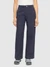 Pantalon ample en coton bio | bleu "posey wide mid-rise twill pant night sky" - Knowledge Cotton Apparel