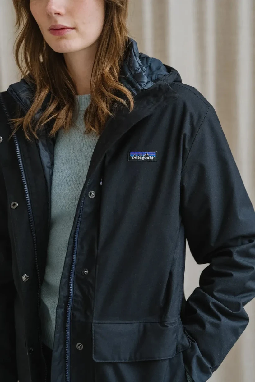 Parka réversible 3 en 1 en matière recyclée | noir "w's pine bank 3-in-1 parka - blk" - Patagonia