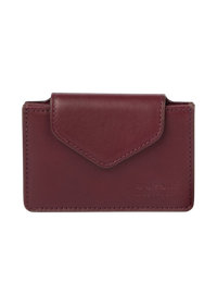 Portefeuille en cuir certifié | rouge "harmonica - dark cherry leather"