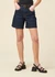 Short denim en coton biologique | bleu "dark clean denim luisa shorts - denim" - Thinking Mu