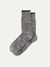 Chaussettes hautes en coton bio | homme gris chiné "rasmusson dark grey" - Nudie Jeans