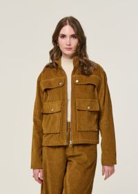 Veste velours en coton bio | camel "light oak corduroy celia jacket - brown"
